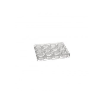 Pojemniczek plastikowy - 3cm 12szt KASETKA    ! NEW